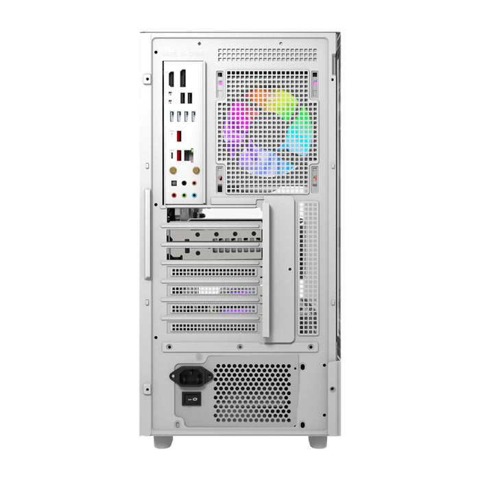 Кутия за компютър DarkFlash DS950 (бяла) + 6 вентилатора