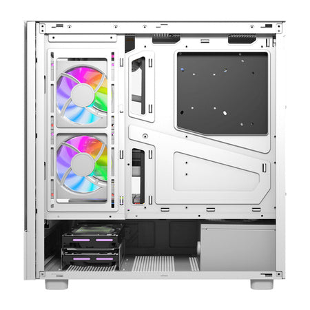 Кутия за компютър DarkFlash DS950V с дисплей (бяла) + 6 вентилатора
