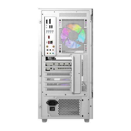 Кутия за компютър DarkFlash DS950V с дисплей (бяла) + 6 вентилатора