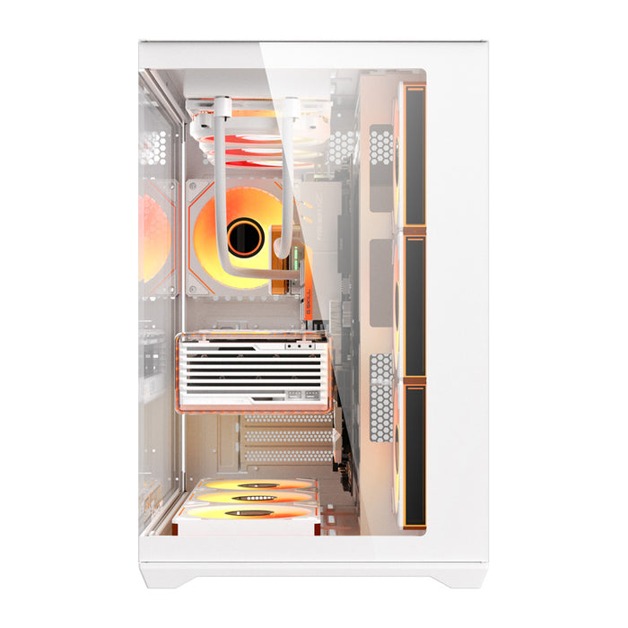 Кутия за компютър DarkFlash C280 (бяла) + 7 вентилатора