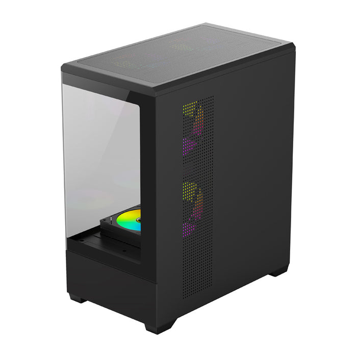Кутия за компютър DarkFlash C365 (черна) + 5 вентилатора