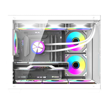 Кутия за компютър DarkFlash B275 PRO (бяла) + 6 вентилатора