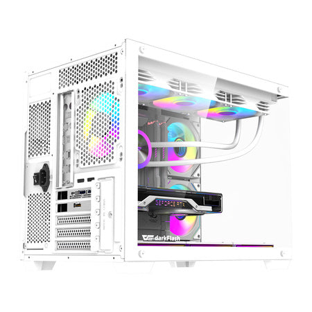 Кутия за компютър DarkFlash B275 PRO (бяла) + 6 вентилатора