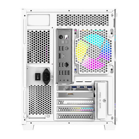 Кутия за компютър DarkFlash B275 PRO (бяла) + 6 вентилатора