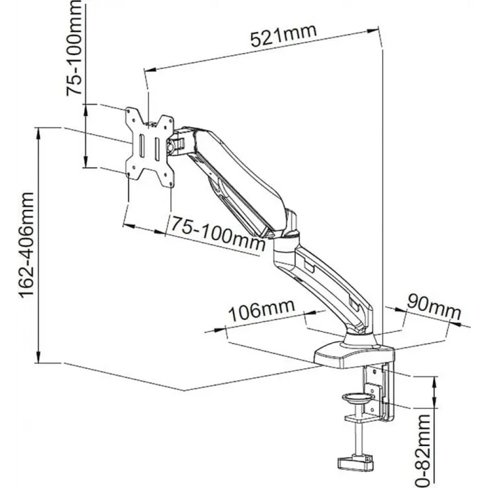 ДЪРЖАЧ ЗА 1 LED/LCD МОНИТОР 13-27’’ L-11GD ART