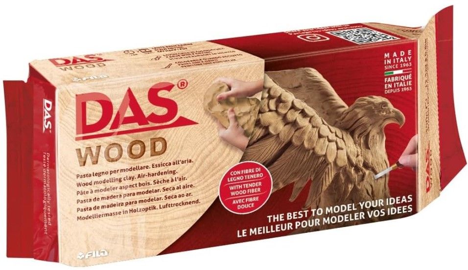 Самосъхнеща глина DAS Wood - Кафява, 350 g