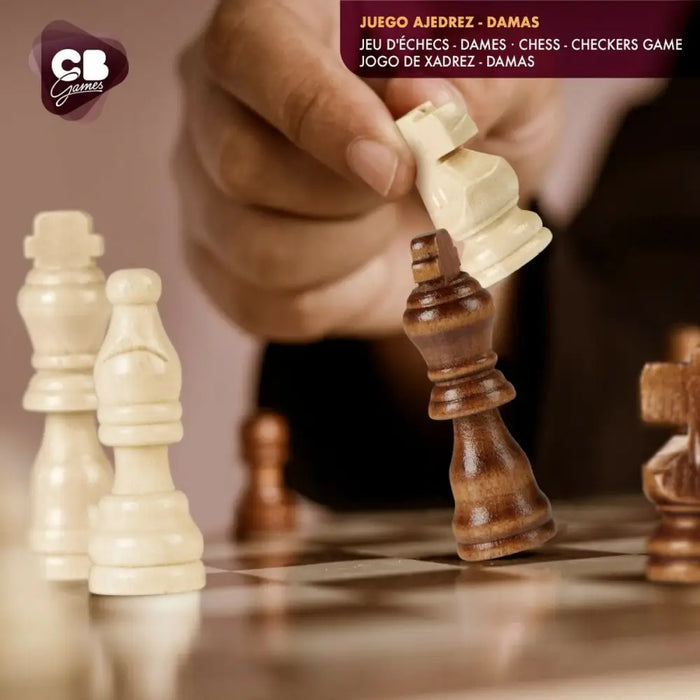 Дъска за Шах и Дама CB Games Дървен чекмедже (4 броя)