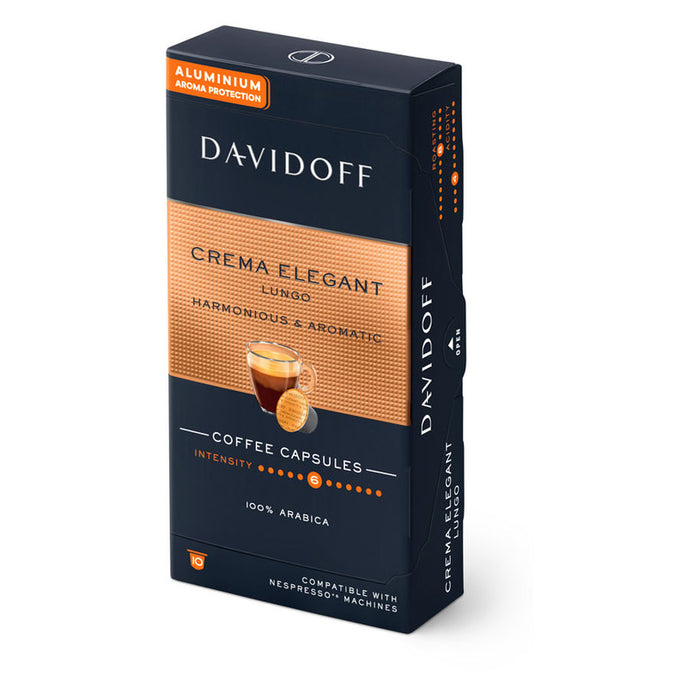 КАФЕ DAVIDOFF CREMA ELEGANT LUNGO 10БР.