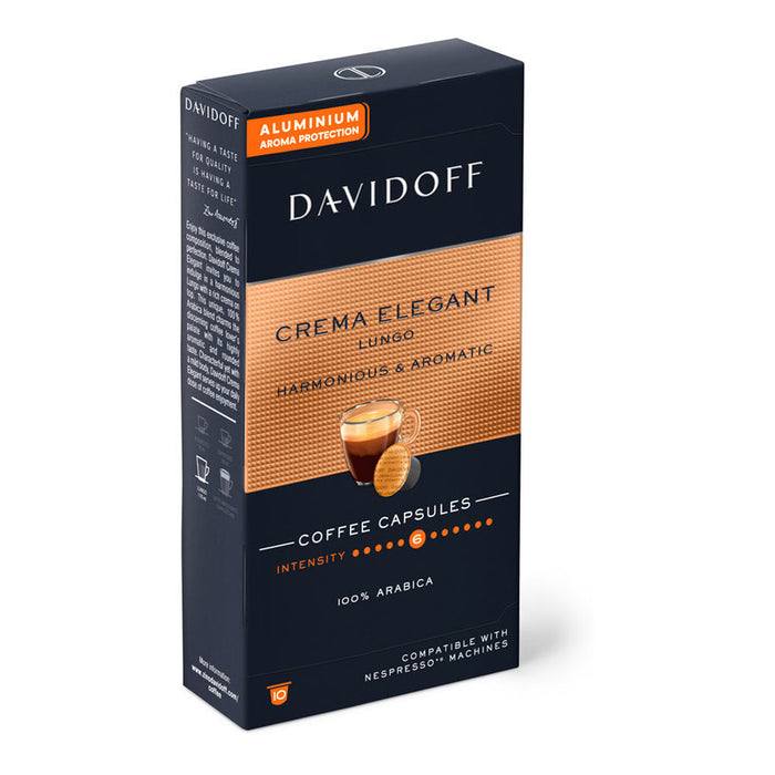КАФЕ DAVIDOFF CREMA ELEGANT LUNGO 10БР.