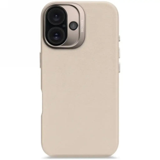 Decoded Leather Backcover with MagSafe за iPhone 16 - бежов