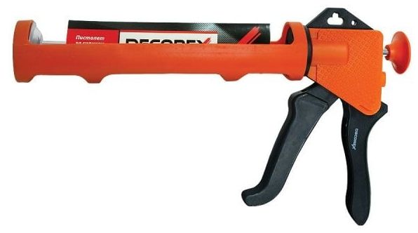 Пистолет за силикон Decorex - Усилен, PVC, 280-310 ml