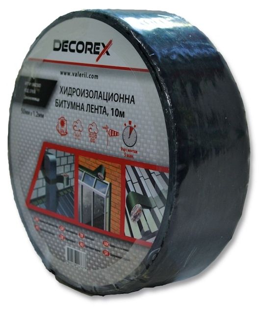 Хидроизолационна лента Decorex - Двойнозалепяща, 10 m x 50 mm x 1.2 mm