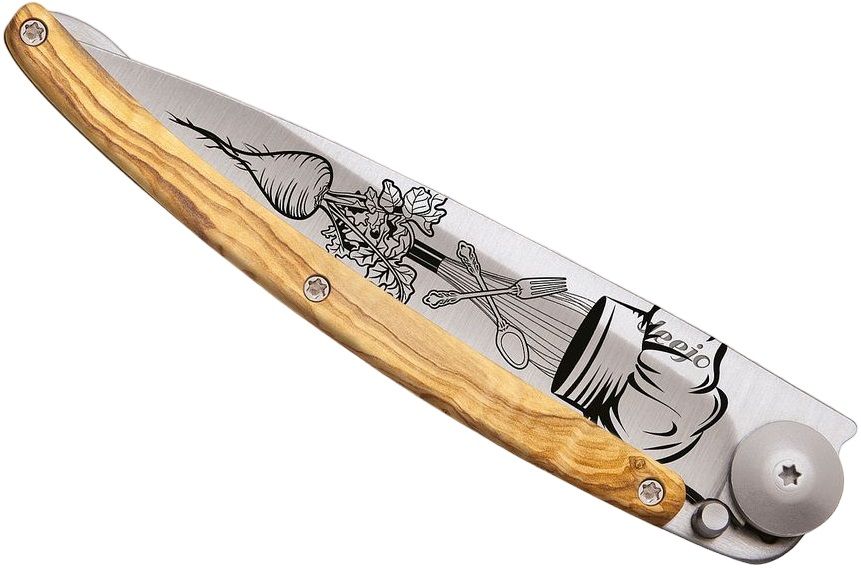 Джобен нож Deejo Olive Wood - Chef, 37 g