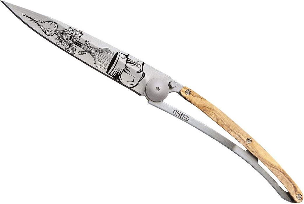 Джобен нож Deejo Olive Wood - Chef, 37 g
