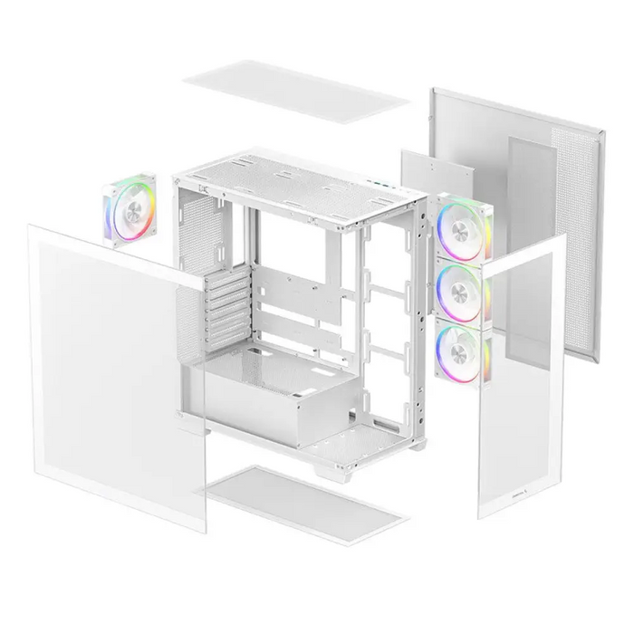DeepCool CG580 4F V2 Midi Tower бял