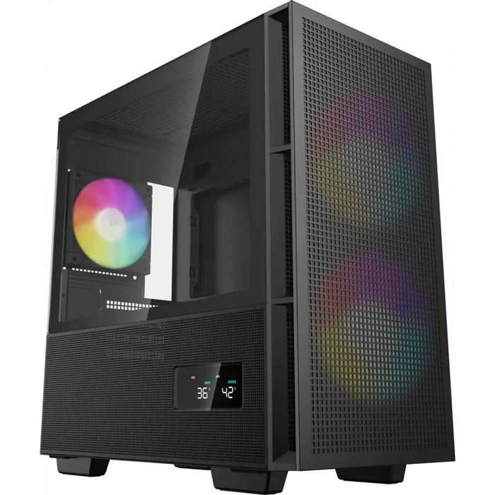 DeepCool CH360 DIGITAL Micro Tower Черен