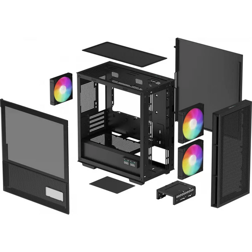 DeepCool CH360 DIGITAL Micro Tower Черен