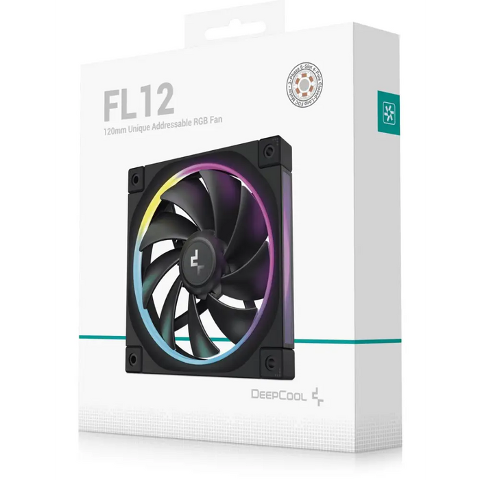 DeepCool FL12 Вентилатор за кутия за компютър 12 см Черен 1