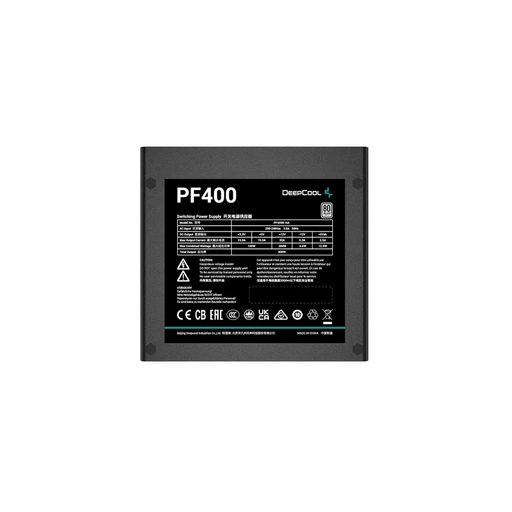 DeepCool PF400 захранване 400 W 20 + 4 pin ATX ATX Черен