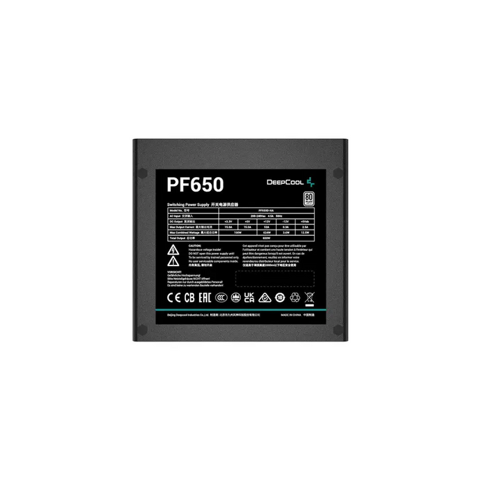 DeepCool PF650 захранване 650 W 20 + 4 pin ATX ATX Черен