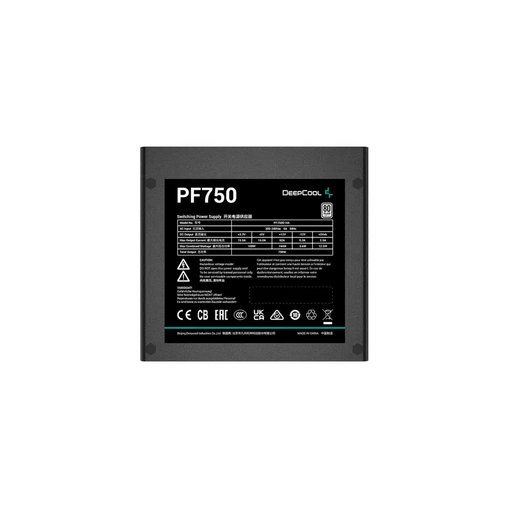 DeepCool PF750 захранване 750 W 20 + 4 pin ATX ATX Черен