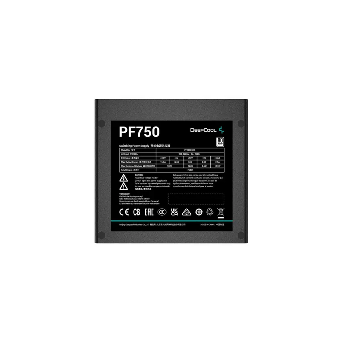 DeepCool PF750 захранване 750 W 20 + 4 pin ATX ATX Черен