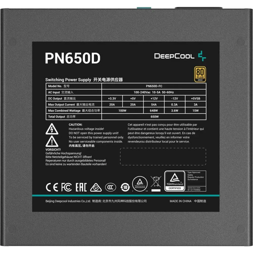 Deepcool PN650D 650w Gold Direct PSU