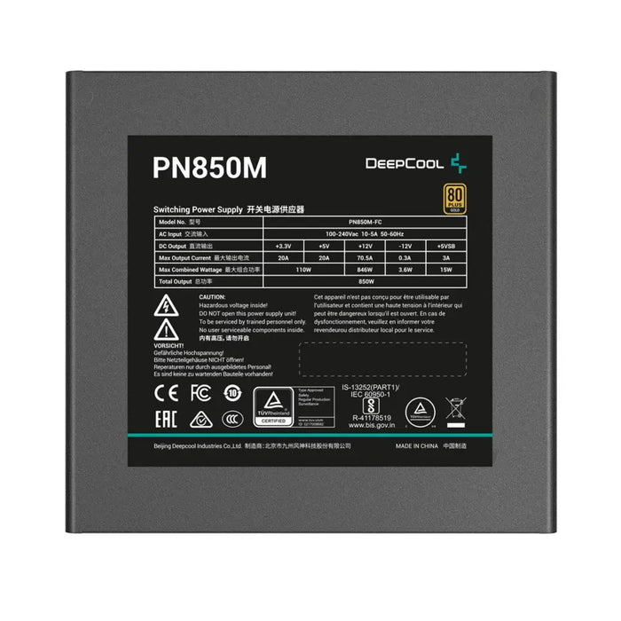 DeepCool PN850M захранване 850 W 20 + 4 pin ATX ATX Черен