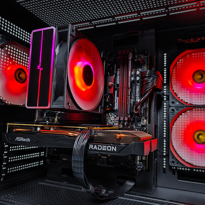Гейминг настолен компютър LEVEL UP QUARTZ EVO BLACK AMD RYZEN 5 7500F, AMD RADEON RX 7600, RAM ПАМЕТ 16 GB, 6000 MHz