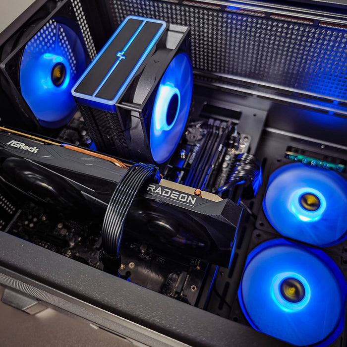Гейминг настолен компютър LEVEL UP QUARTZ EVO BLACK AMD RYZEN 5 7500F, AMD RADEON RX 7600, RAM ПАМЕТ 16 GB, 6000 MHz