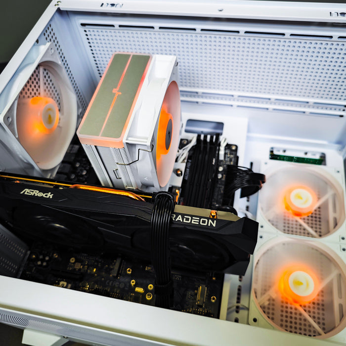 Гейминг настолен компютър LEVEL UP QUARTZ EVO WHITE AMD RYZEN 5 7500F, AMD RADEON RX 7600, RAM ПАМЕТ 16 GB, 6000 MHz