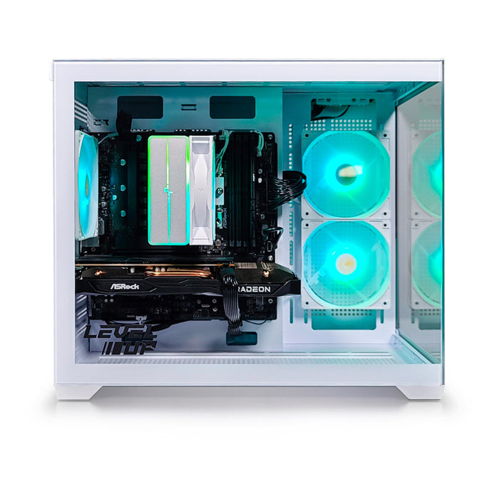 Гейминг настолен компютър LEVEL UP QUARTZ EVO WHITE AMD RYZEN 5 7500F, AMD RADEON RX 7600, RAM ПАМЕТ 16 GB, 6000 MHz