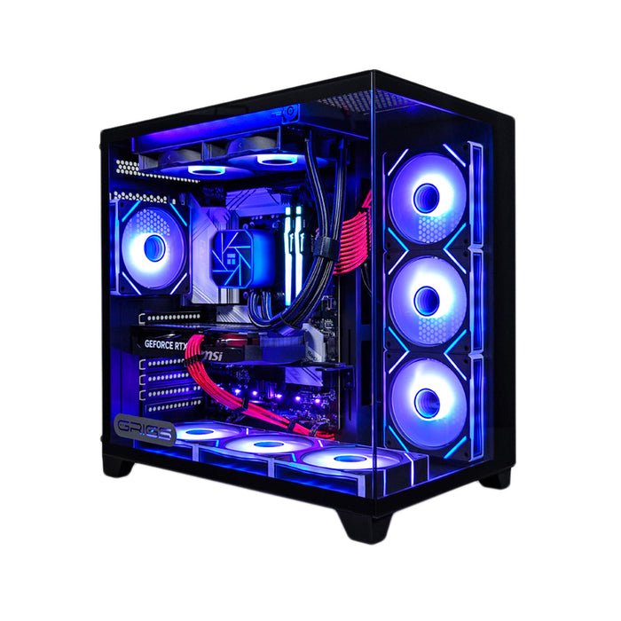 Гейминг настолен компютър GRIGS с течно охлаждане на процесора NOVA MAX AMD RYZEN 7 7700, GEFORCE RTX 5060 TI 16G VENTUS, RAM ПАМЕТ 16+16 GB, 6000 MHz