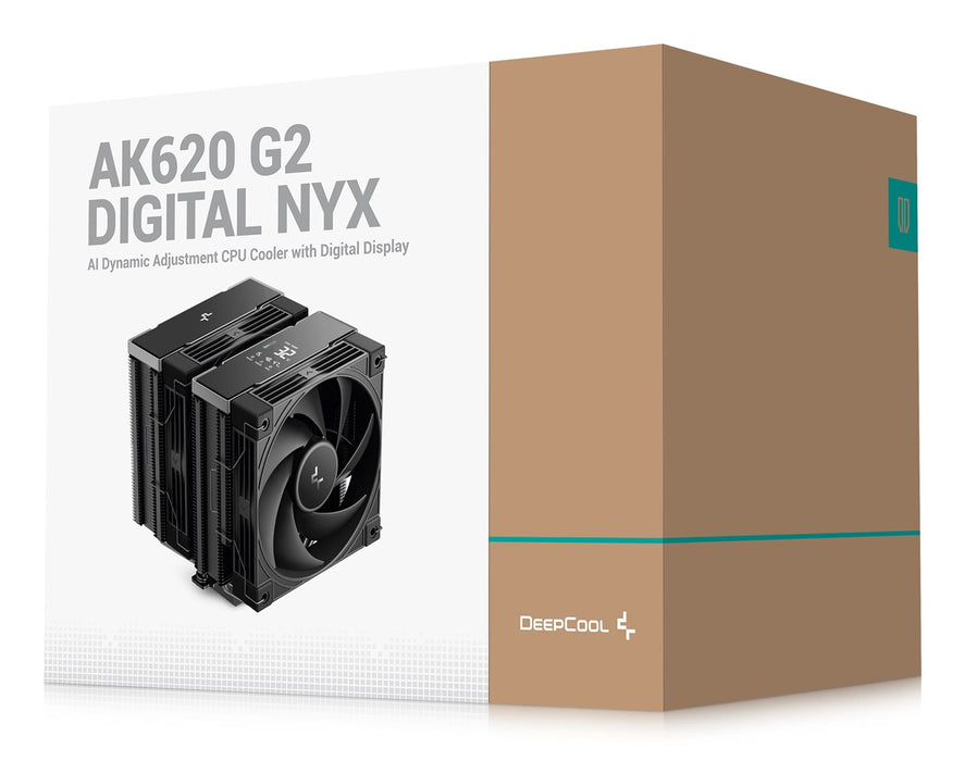 DeepCool AK620 G2 Digital NYX охладител за процесор 12 см Черен 1 бр.