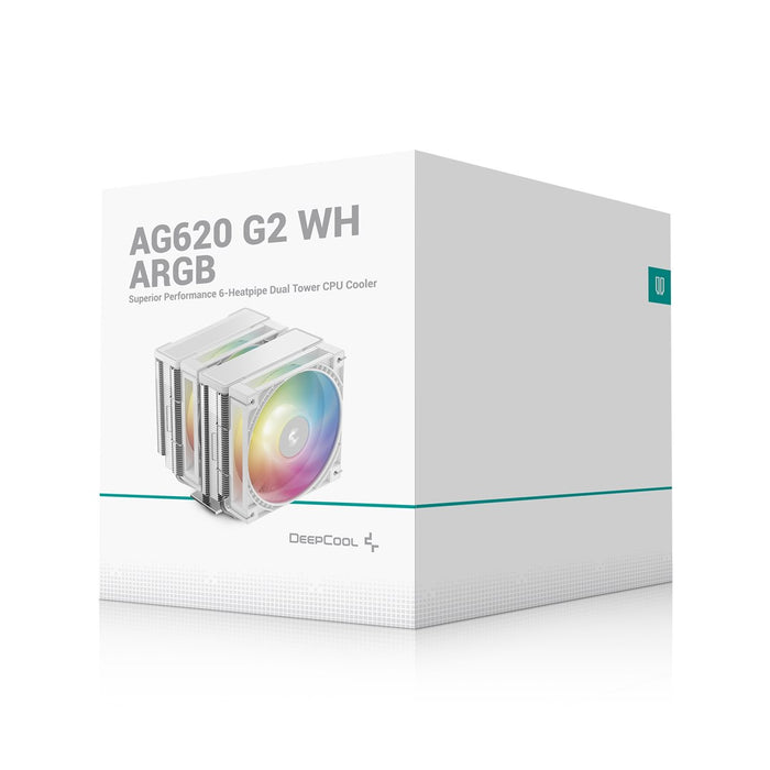 DeepCool AG620 G2 WH ARGB охладител за процесор 12 см бял 1 бр.