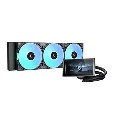 Течен охладител за процесор DeepCool LT360 VISION ARGB, черен
