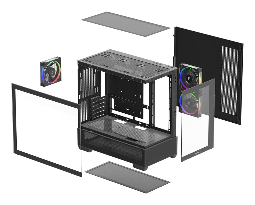 DeepCool CG380 3F Midi Tower Черен