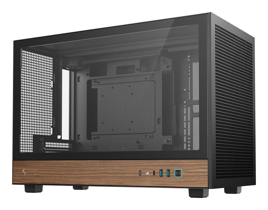DeepCool CH260 WOOD Micro Tower Черен, Дървен
