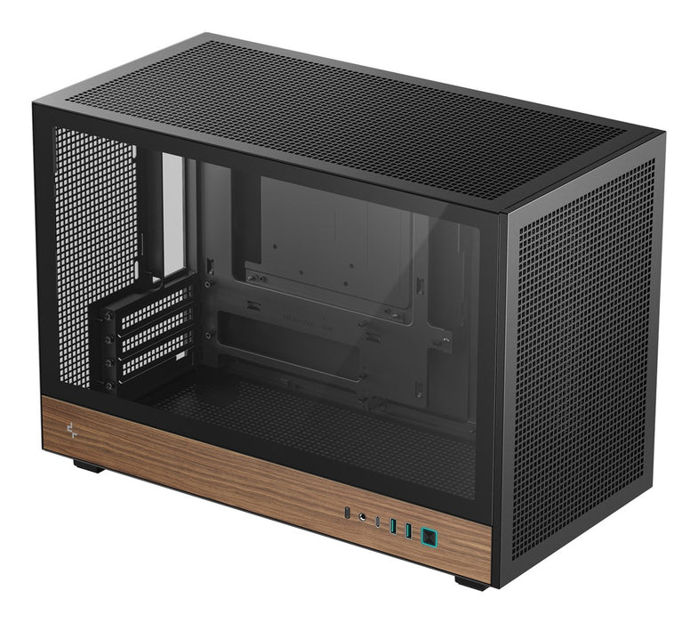 DeepCool CH260 WOOD Micro Tower Черен, Дървен