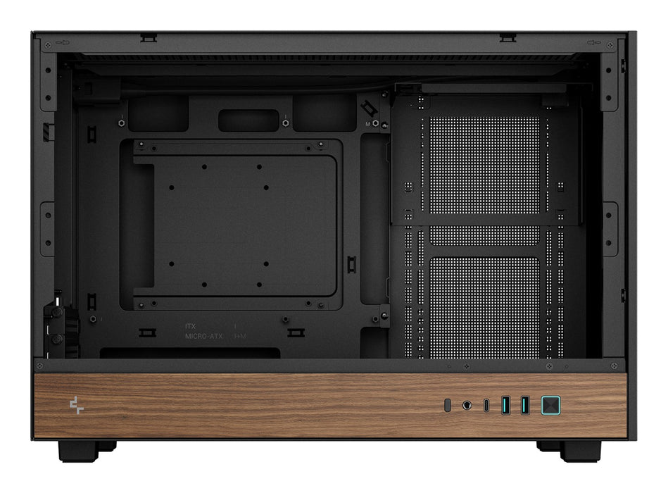 DeepCool CH260 WOOD Micro Tower Черен, Дървен