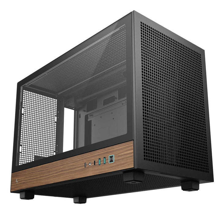 DeepCool CH260 WOOD Micro Tower Черен, Дървен