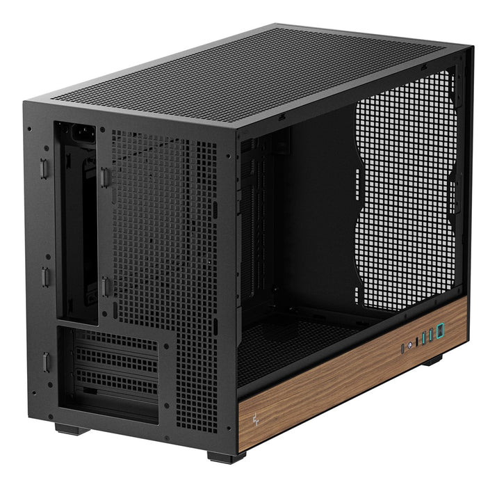 DeepCool CH260 WOOD Micro Tower Черен, Дървен