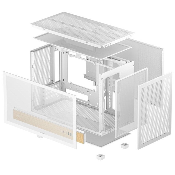 Кутия DeepCool CH260 WOOD, бяла