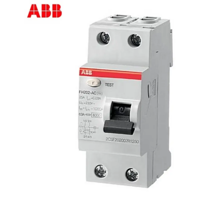 ДЕФЕКТНОТОКОВА ЗАЩИТА 2P 40A 30MА AC ABB
