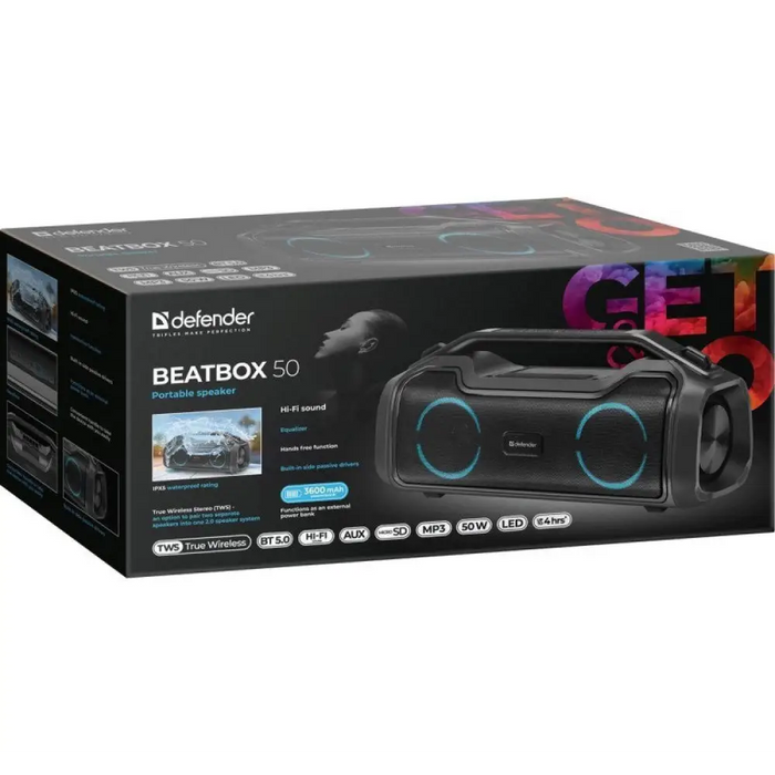 DEFENDER BEATBOX 50 BLUETOOTH КОНКОЛОНЕН 50W
