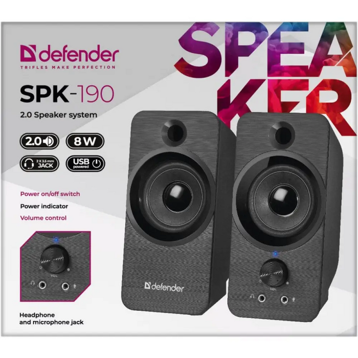 DEFENDER SPK-190 2.0 8W USB КОНКОЛОНИТЕЛИ