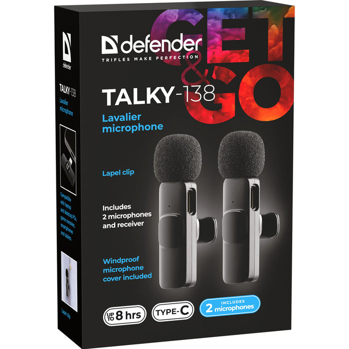 Микрофон DEFENDER TALKY-138 64138 USB-C, CONDENSER