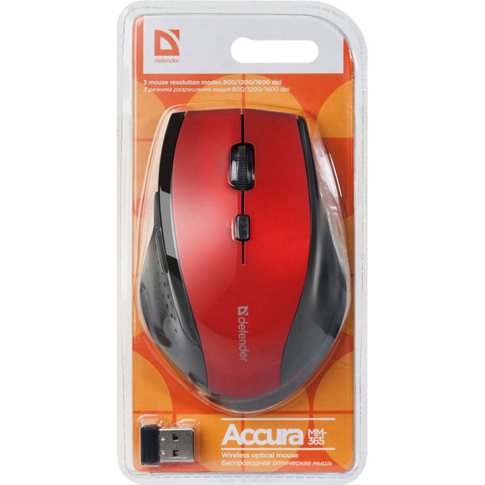 Мишка DEFENDER Accura MM-365 52367 Red