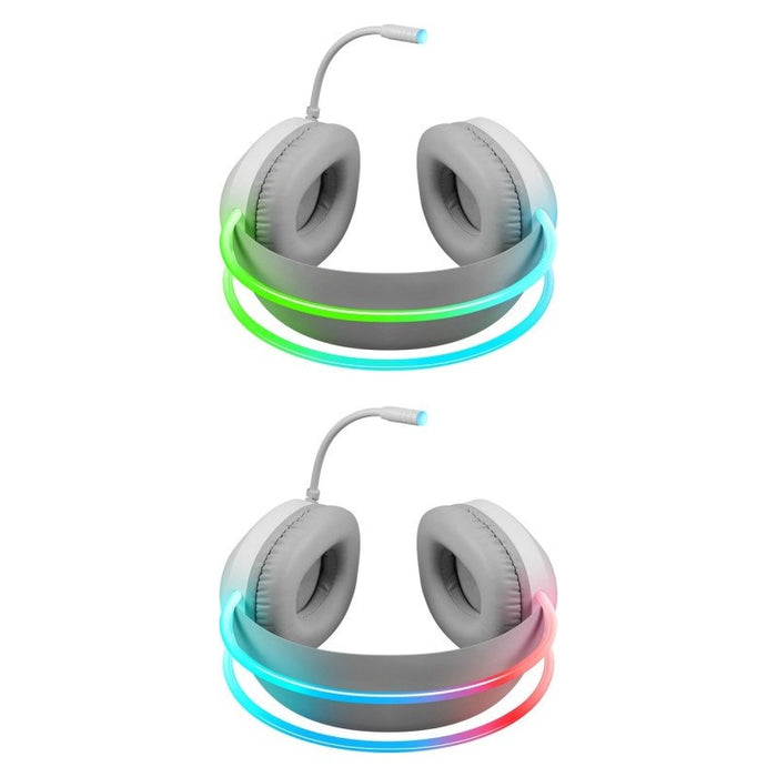 СЛУШАЛКИ DEFENDER ECLIPSE RGB WHITE