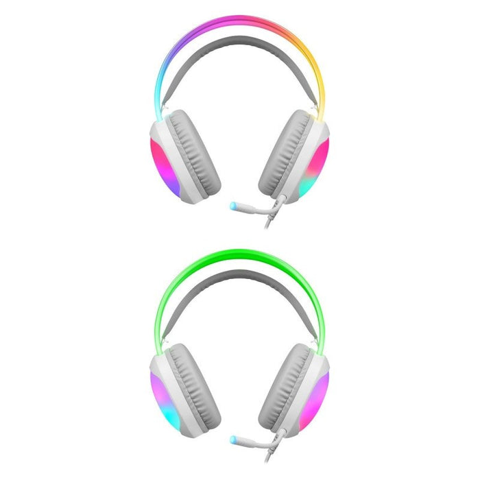 СЛУШАЛКИ DEFENDER ECLIPSE RGB WHITE